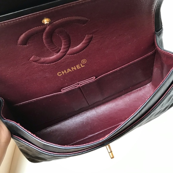 SOLD Chanel vintage medium double flap lambskin CF - Picture 7 of 8